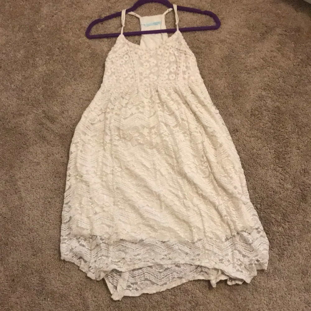 Lacey cream dress